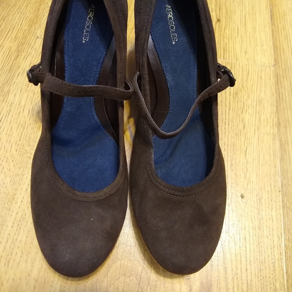 Aerosoles Brown Suede Wedged